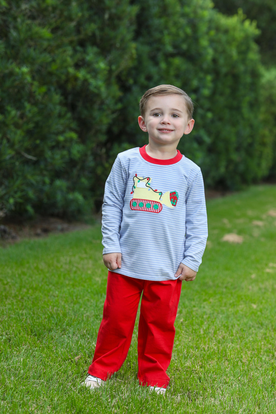 Boys Constructing Christmas Pant Set