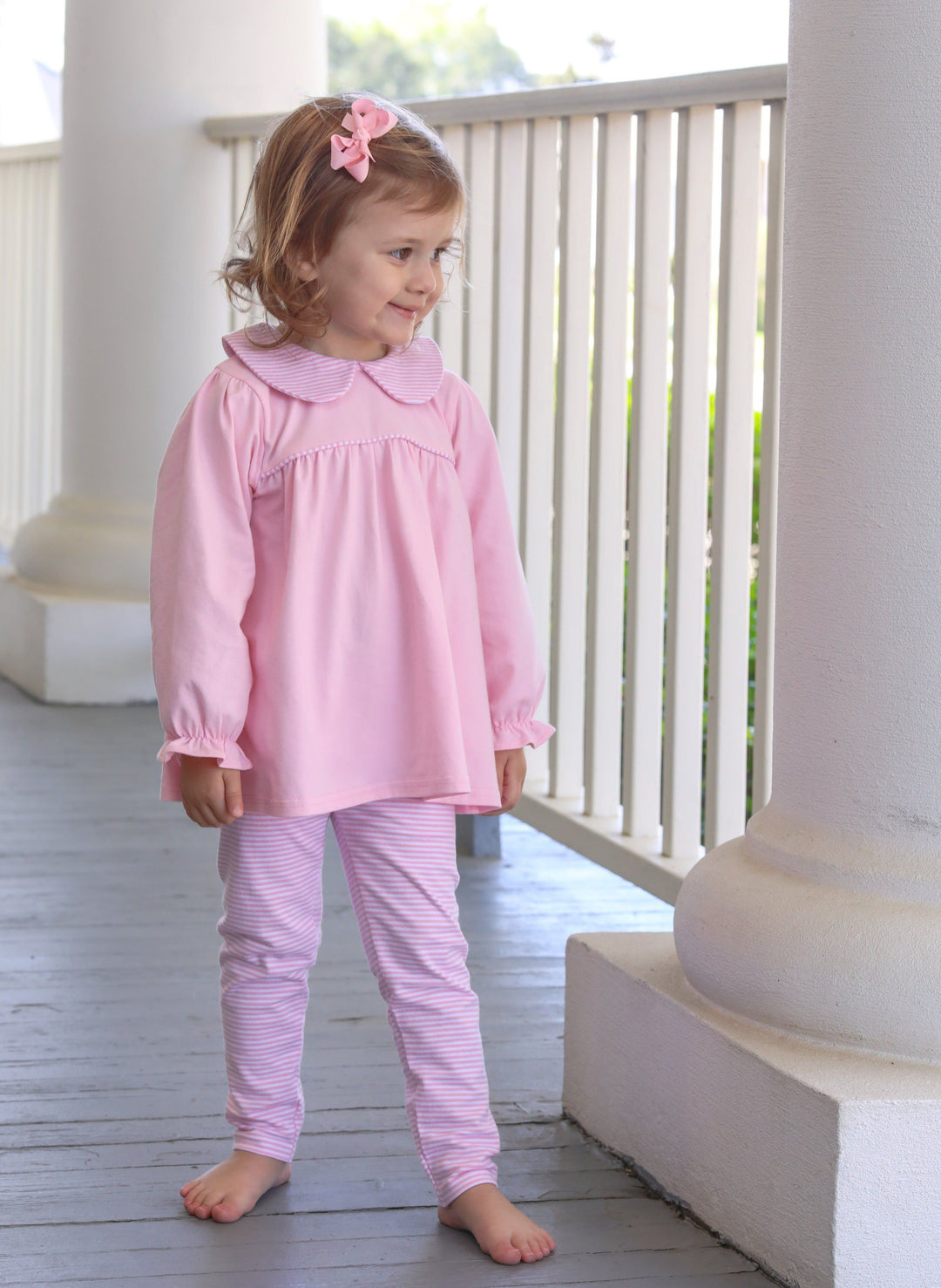 Abigail Girls Pant Set - Light Pink