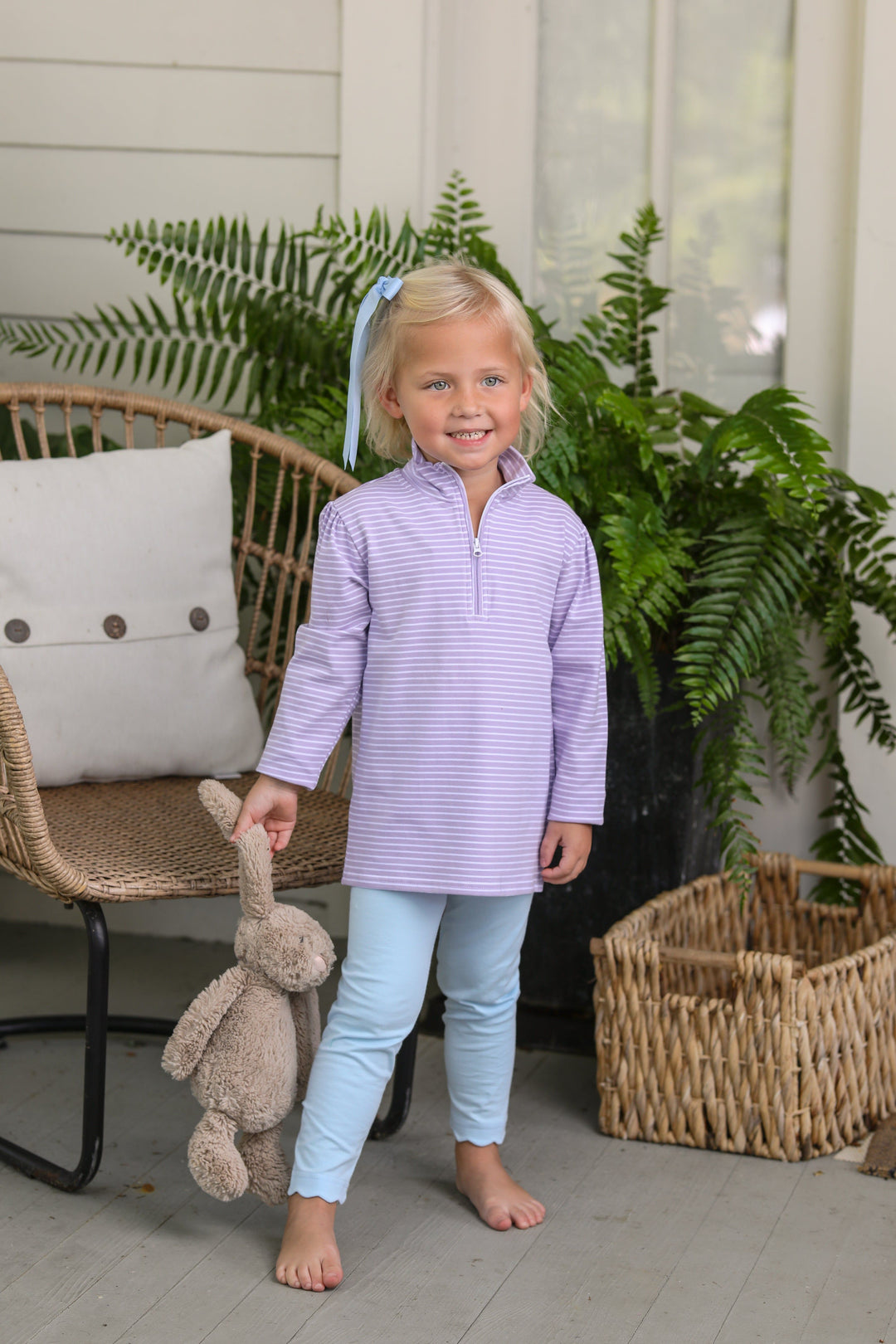 Tori Pullover - Lavender Stripe