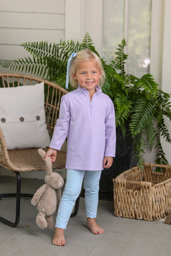 Tori Pullover - Lavender Stripe