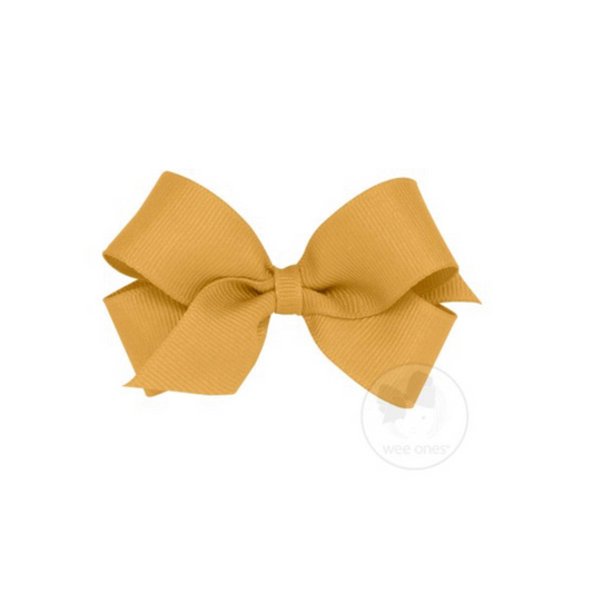 Old Gold Grosgrain Hairbow