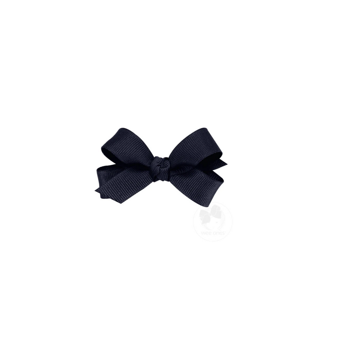 Navy Tiny Classic Grosgrain Hairbow