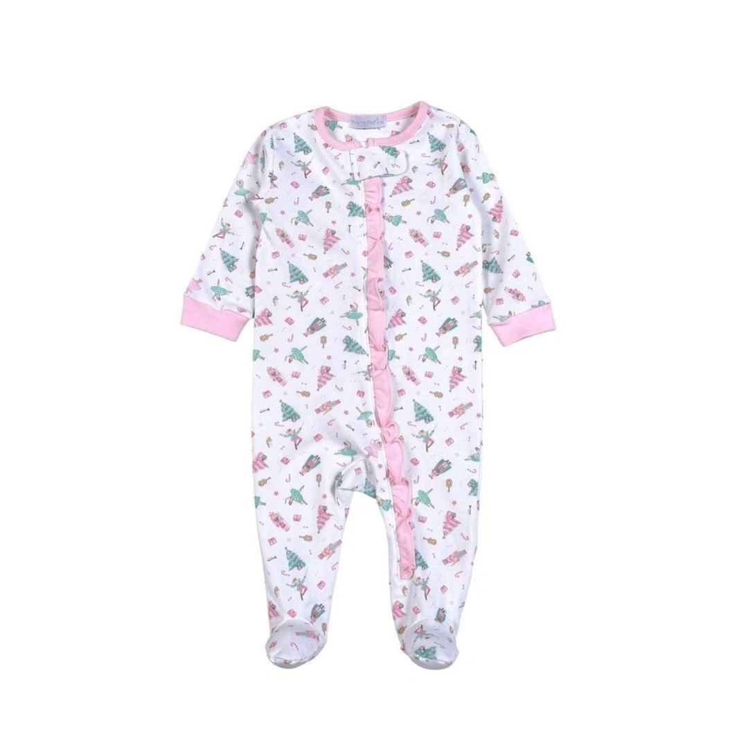 Hug Me First Pima Nutcracker Zipper Footie Pajamas 0-3M, 3-6M, 6-9M, 9-12M