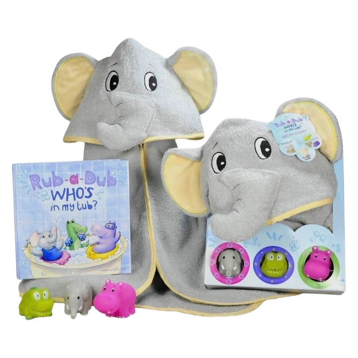 Bearington Collection Rub A Dub Elephant Gift Set