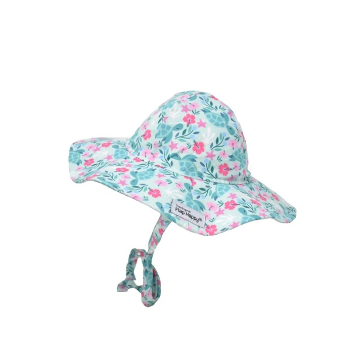 Flap Happy Botanical Turtles Floppy Hat: S, M