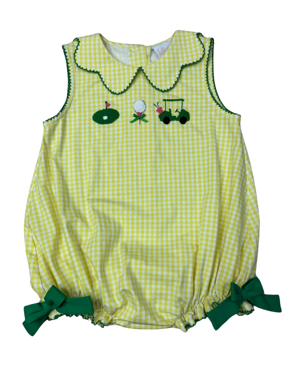 Baby Girls Tee Time Scalloped Bubble