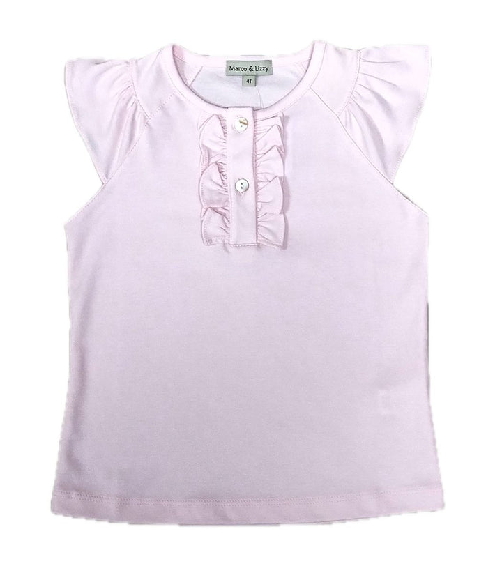 Pink Girls Pima Top | Cherries Collection