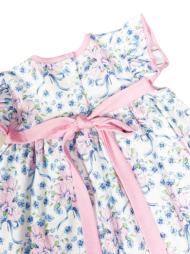 Girls Float Dress | Blue Spring Flowers