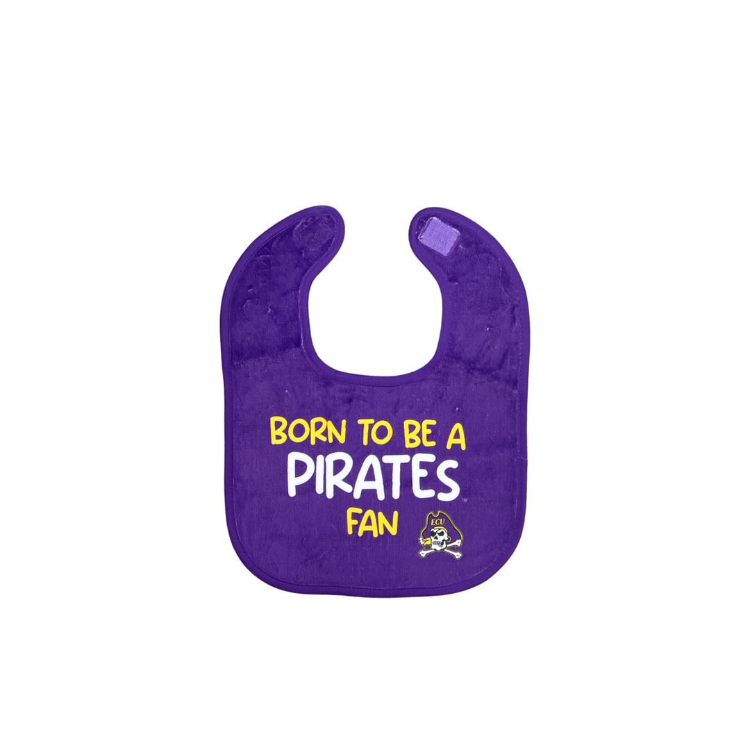 Born To Be A ECU Pirates Fan Collegiate Soft Jersey Infant Bib