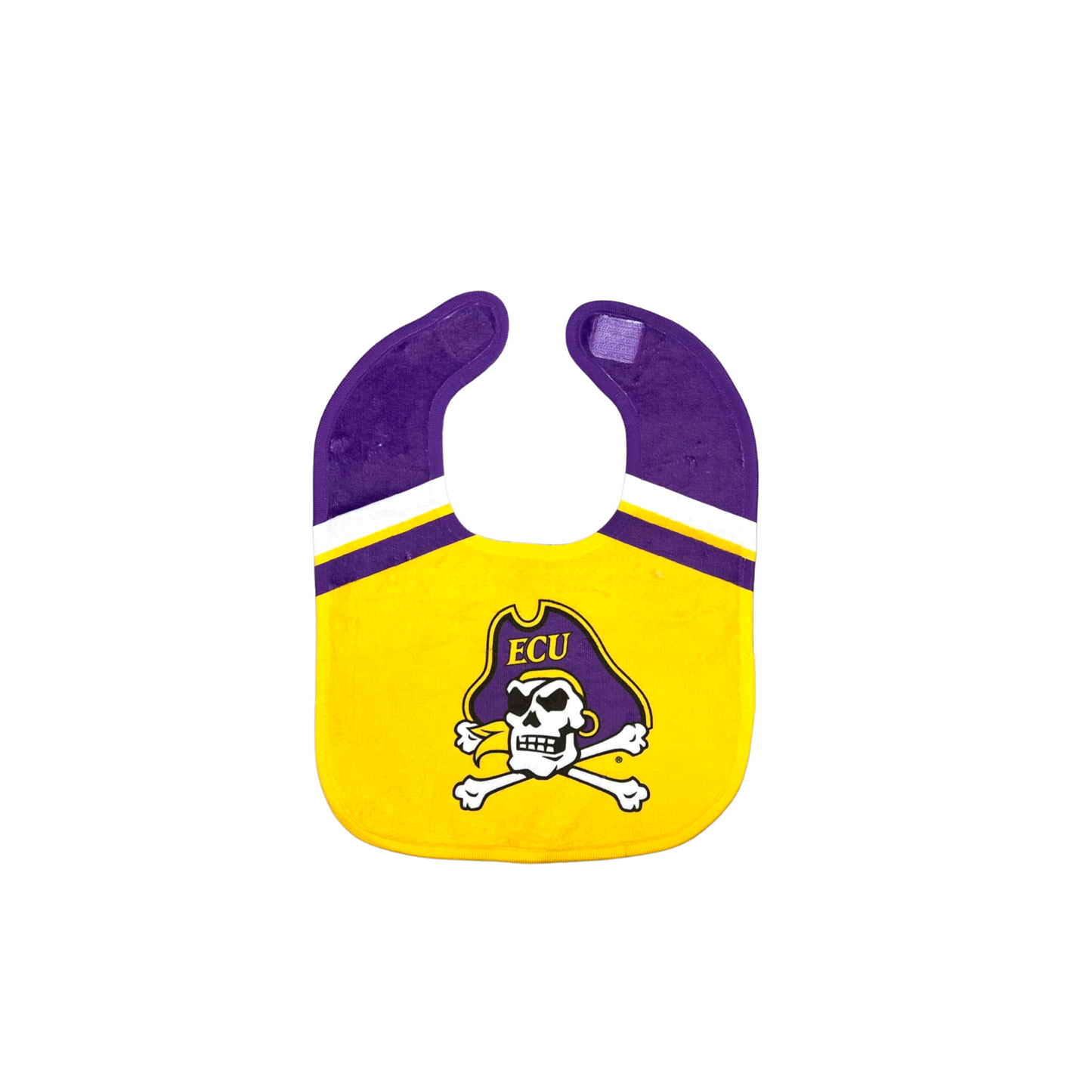 ECU Pirates Purple/Gold Collegiate Soft Jersey Infant Bib