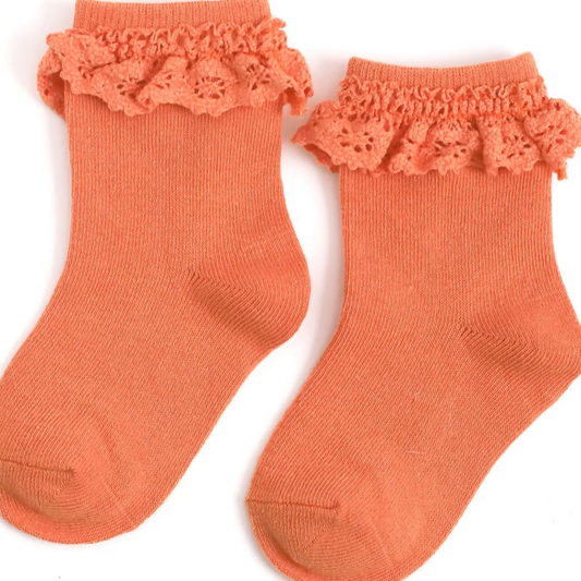 Papaya Lace Midi Socks