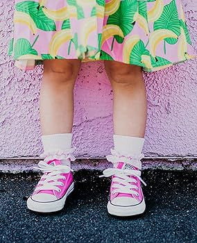 Pastel Pink Misty Ruffle Lace Socks