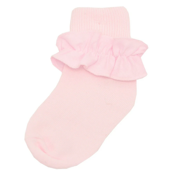 Pastel Pink Misty Ruffle Lace Socks