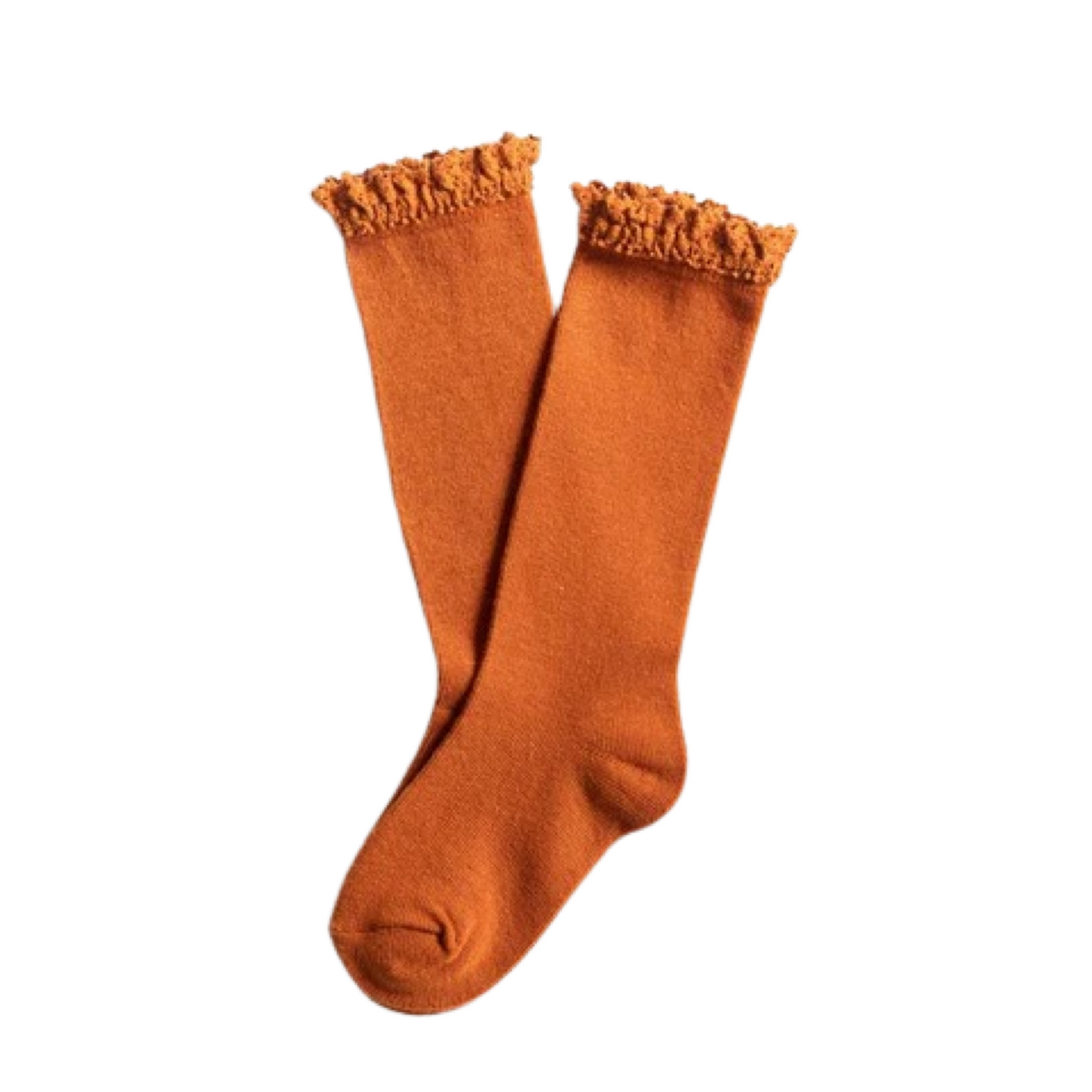 Pumpkin Spice Lace Top Knee Highs