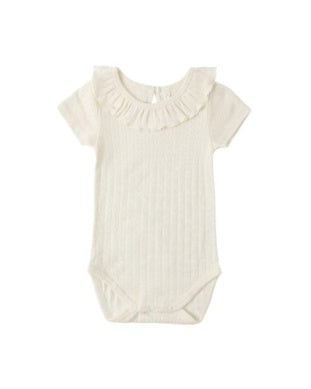Ruffle Collar Bodysuit | Ivory