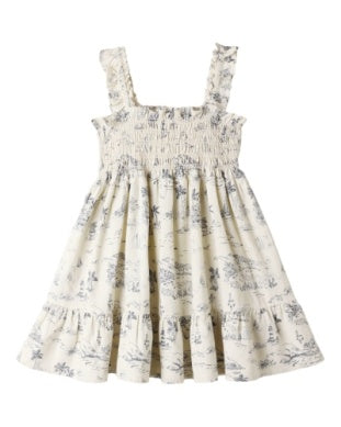 Sutton Dress | Ocean Toile