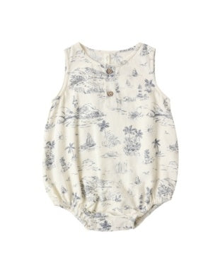 Beau Romper | Ocean Toile