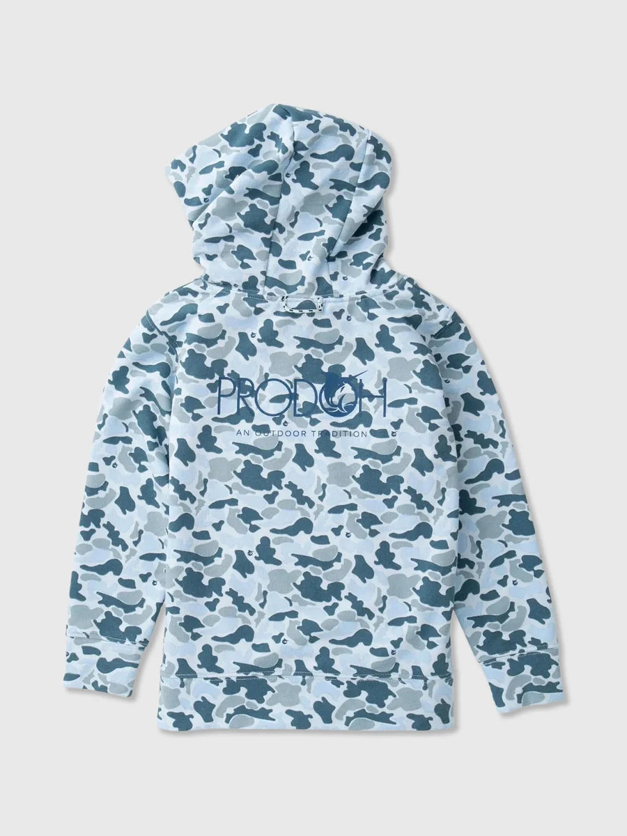 Boys Spinnerbait Hooded Sweatshirt | Cool Blues Breakpoint Camo