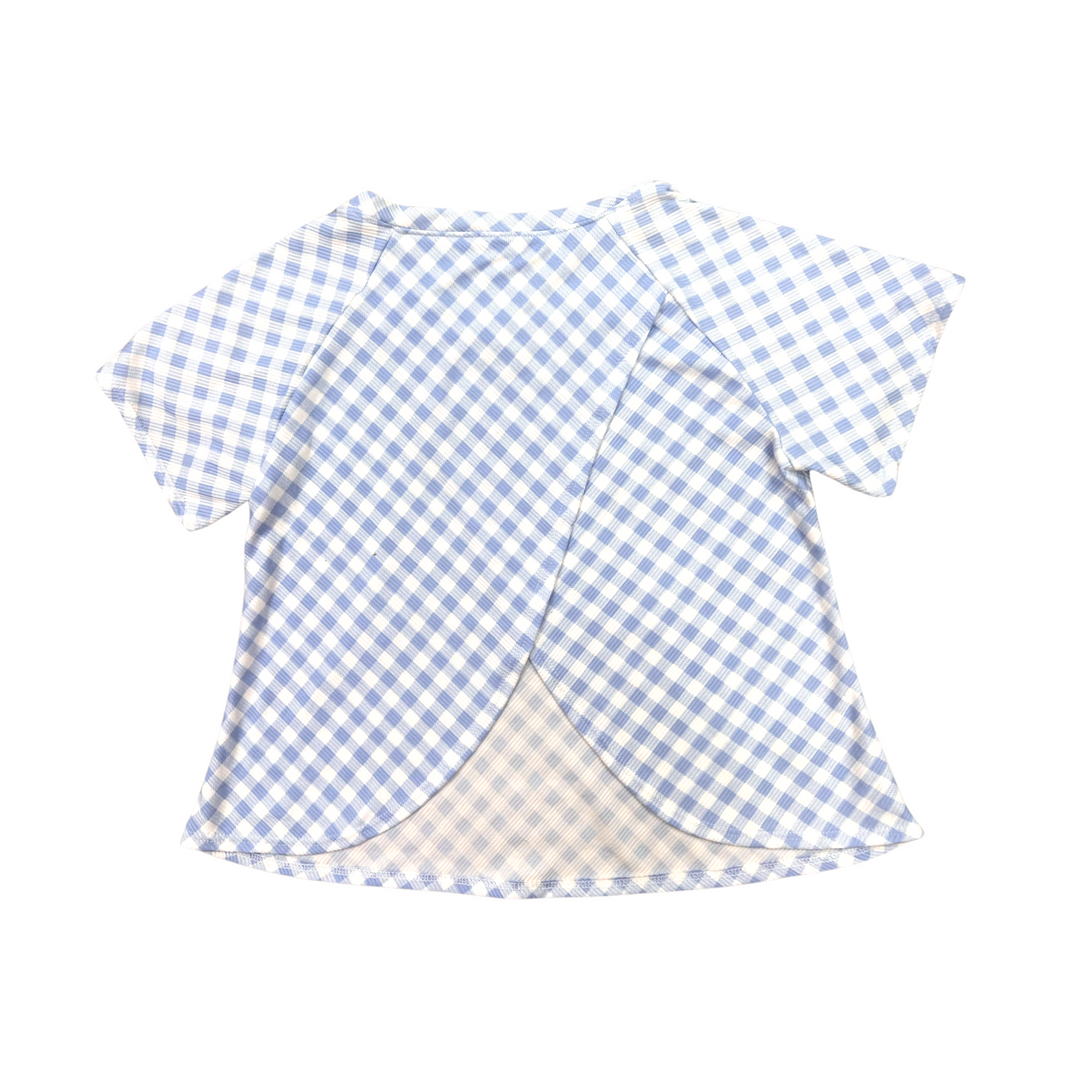 Erge Blue and White Gingham Skort and Top Separates