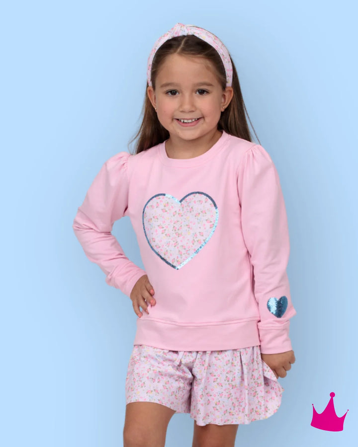 Sequin Applique Stay Sweet Pink Holly