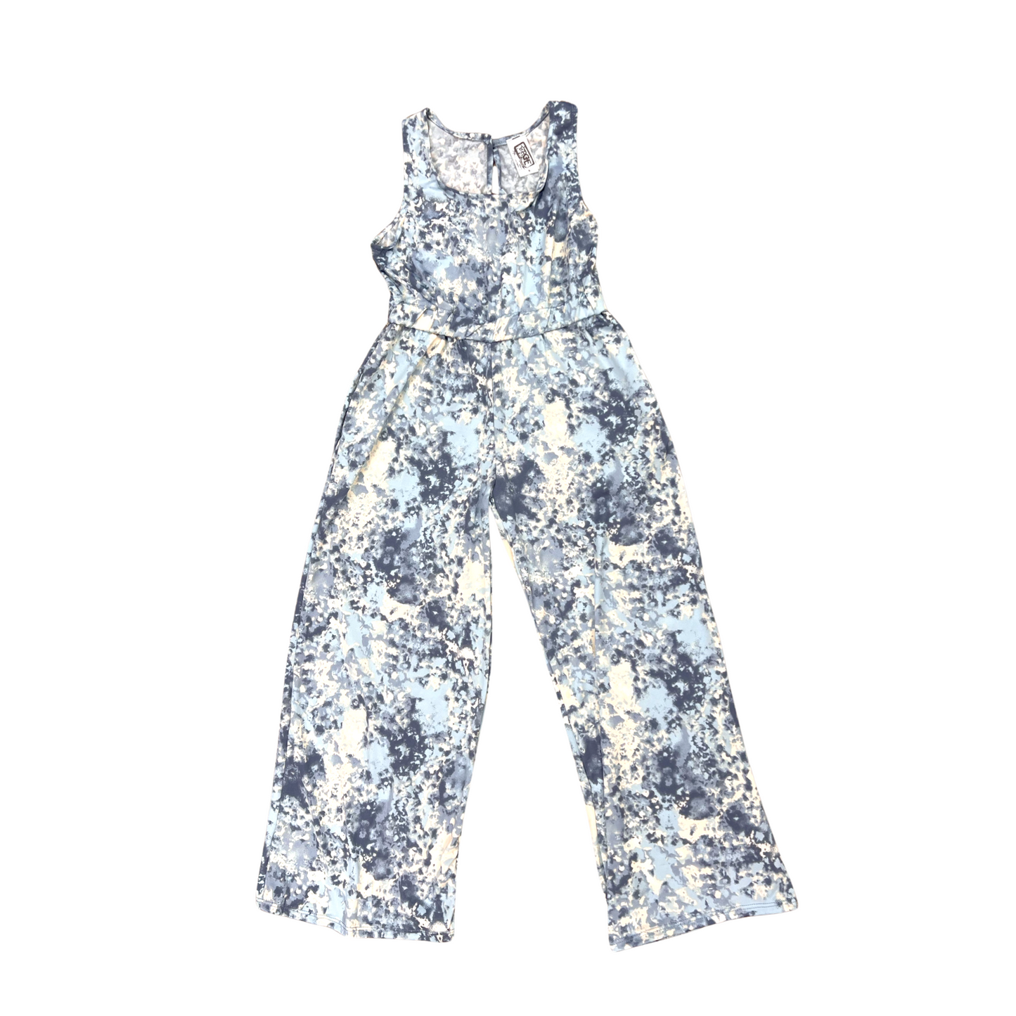 Girls Erge Watercolor Crepe Summer Jumpsuit