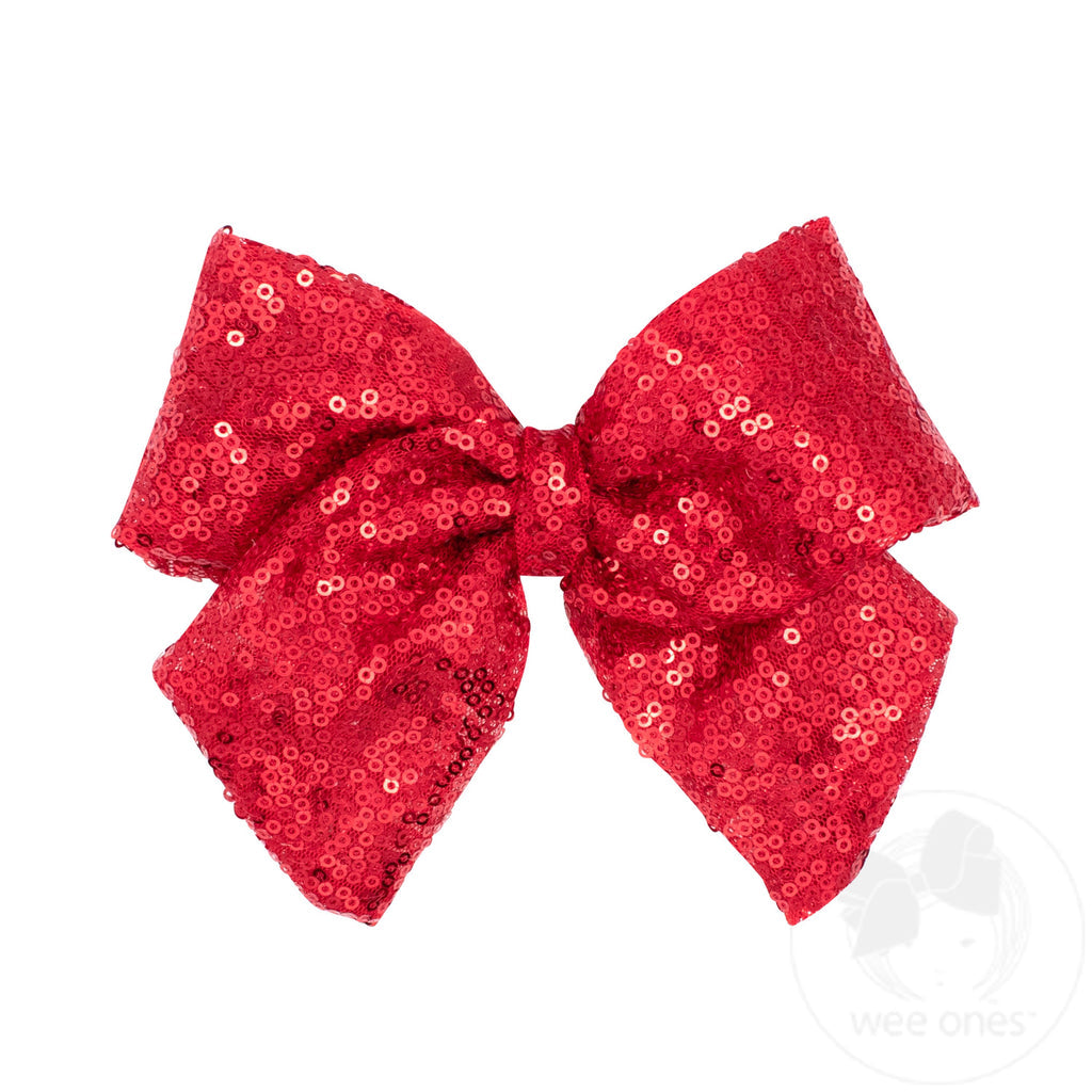 King Sequin Bowtie with Tails - Red