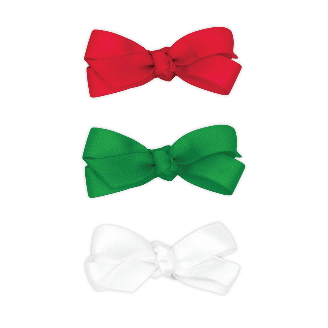 Multipack - Baby Satin Hair Bows with Knot Wrap