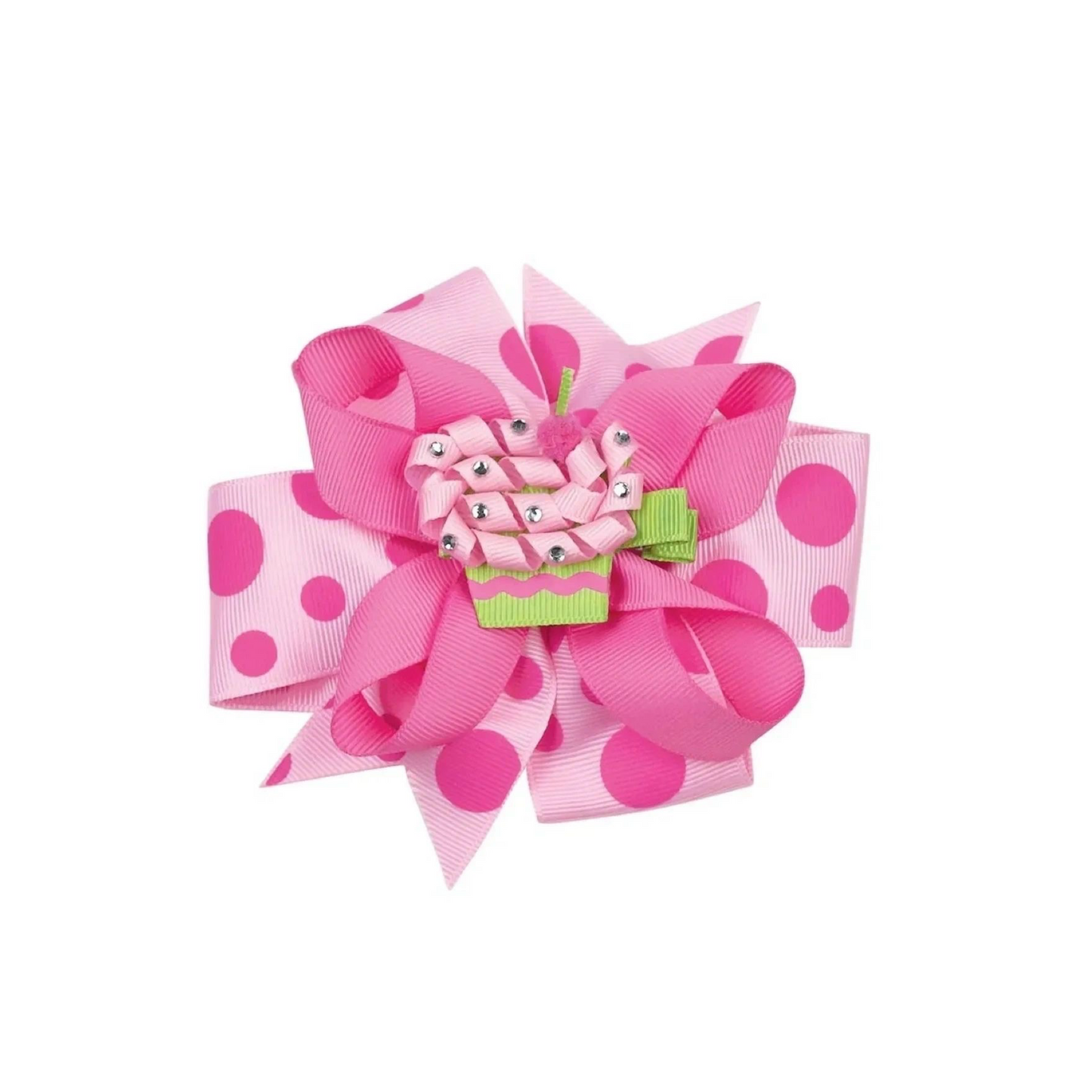 Birthday Cupcake 3-in-1 Hair Bow