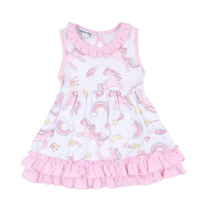 Believe in Magic Unicorn 𝓑𝓪𝓶𝓫𝓸𝓸 Infant and Toddler Dress with Bloomer: 18M, 24M, 2