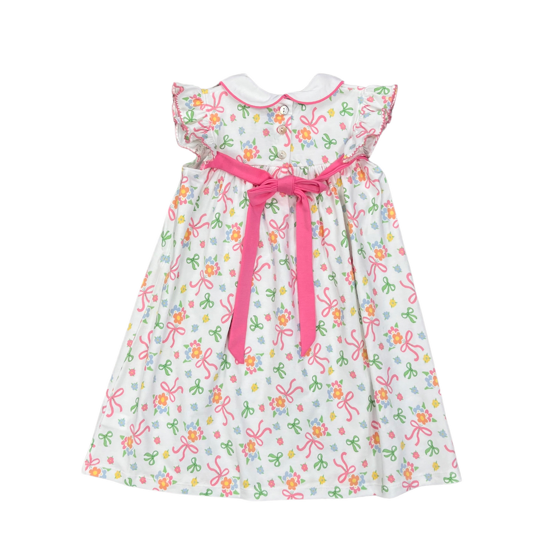 Marco and Lizzy Bows & Flowers Float Girl's dress Pima Cotton: 6X