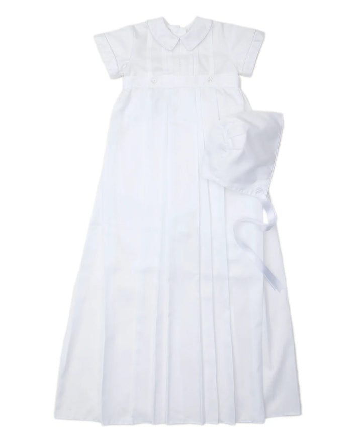 Aiden Christening Convertible Gown & Hat Set