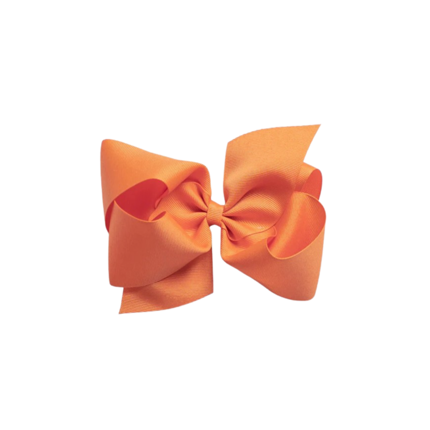 Pumpkin Color Grosgrain Hair Bow - Mini King