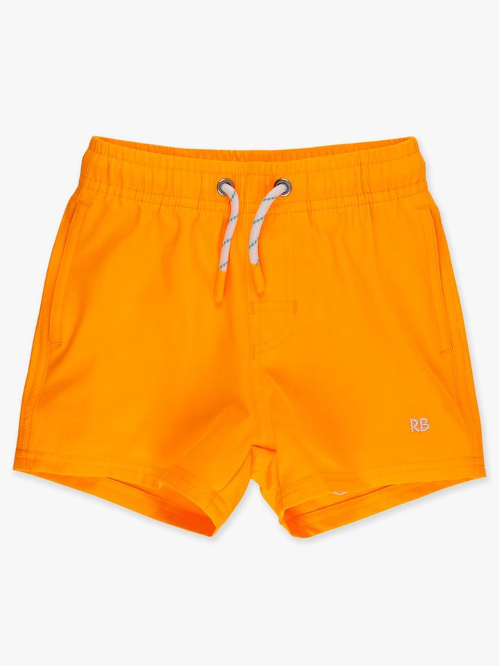 Neon Orange Performance Swim Trunks