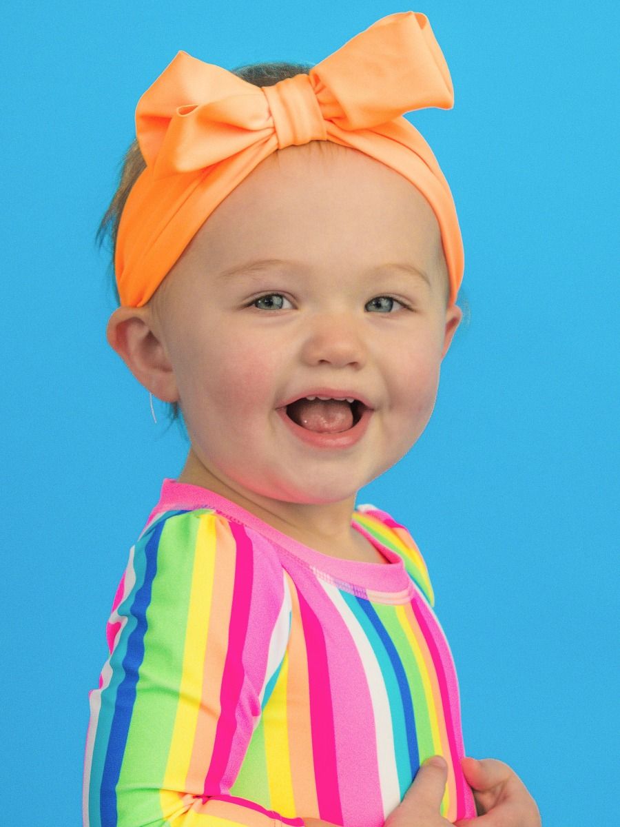 Neon Orange Swim Bow Headband