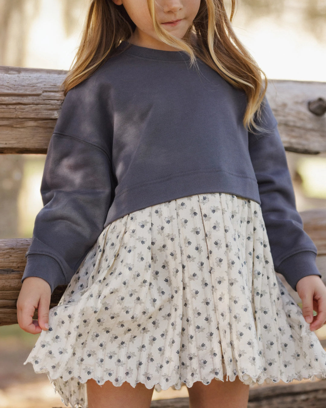 Girls Sweatshirt Dress | Vintage Fleur