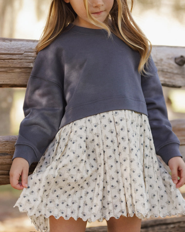 Girls Sweatshirt Dress | Vintage Fleur