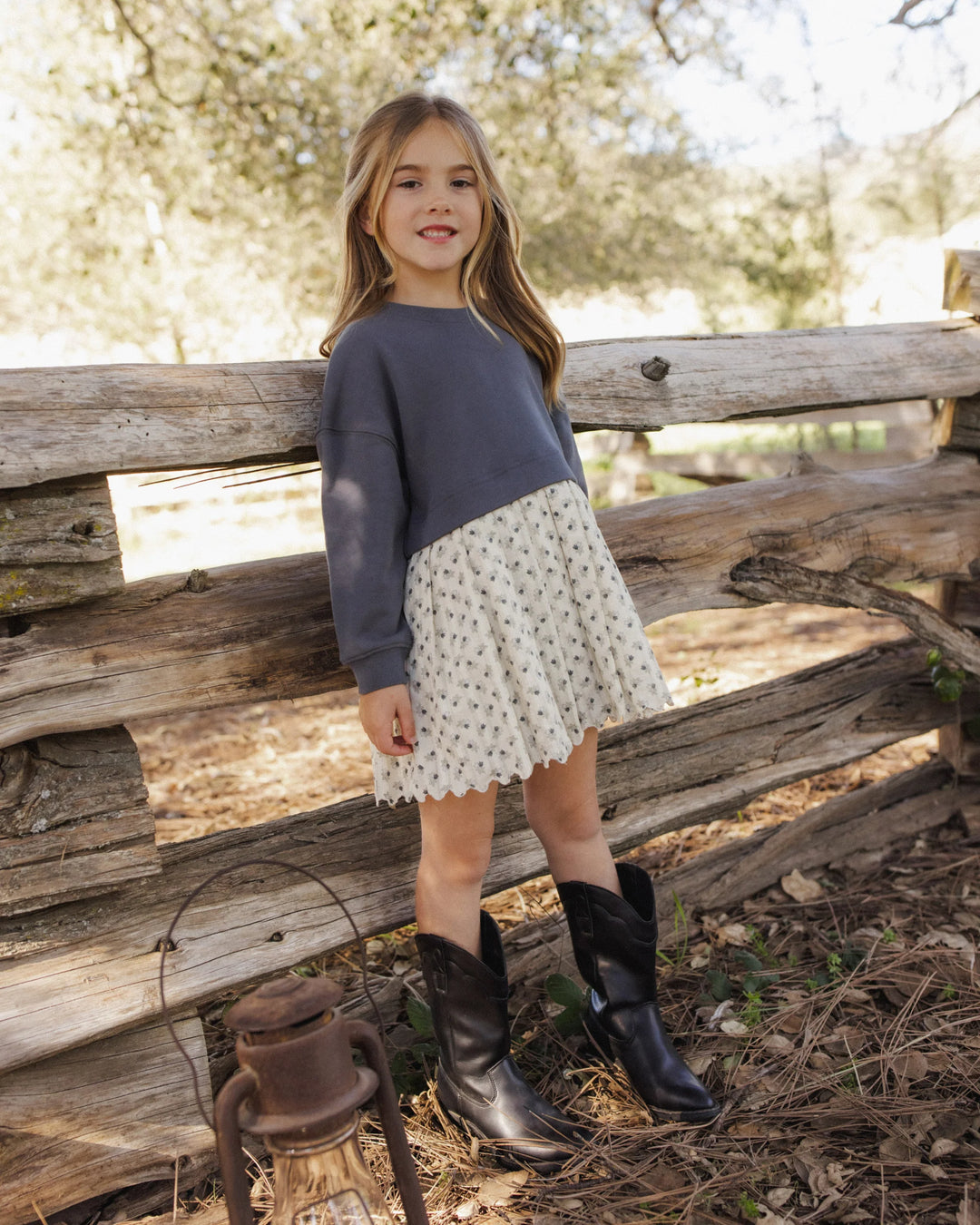 Girls Sweatshirt Dress | Vintage Fleur