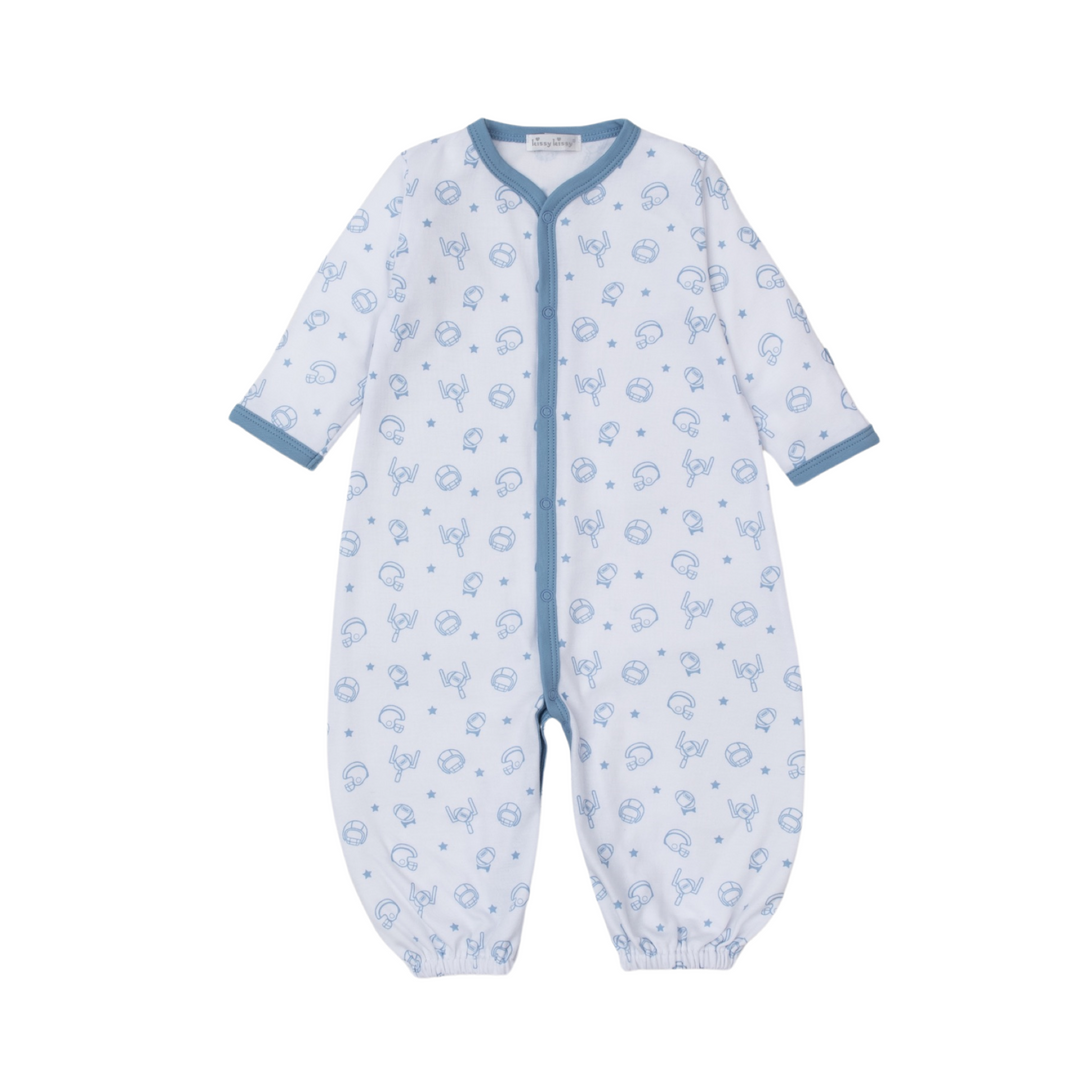 Football Kicks Boys Convertible Infant Gown