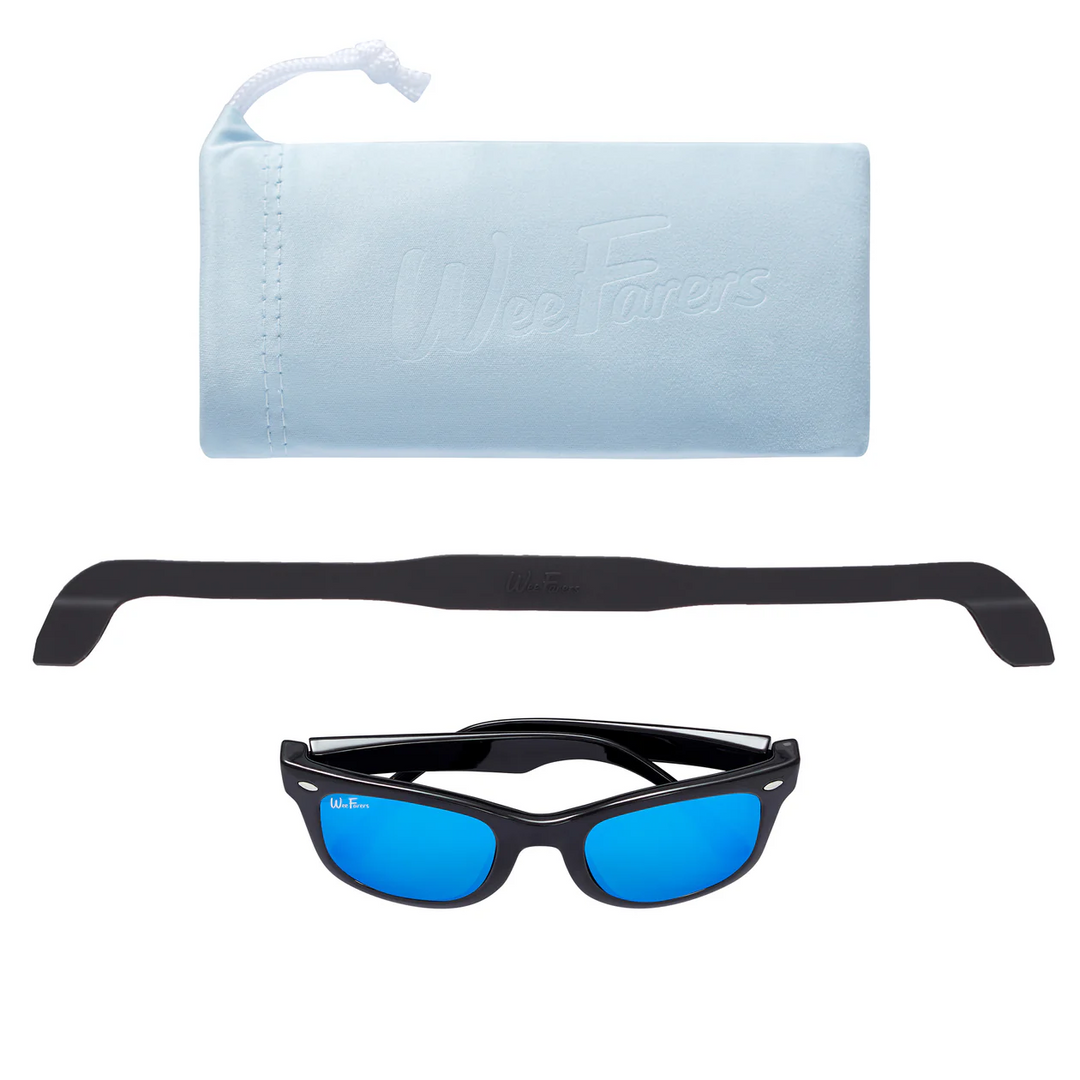 Polarized WeeFarers® Black and Ocean Blue