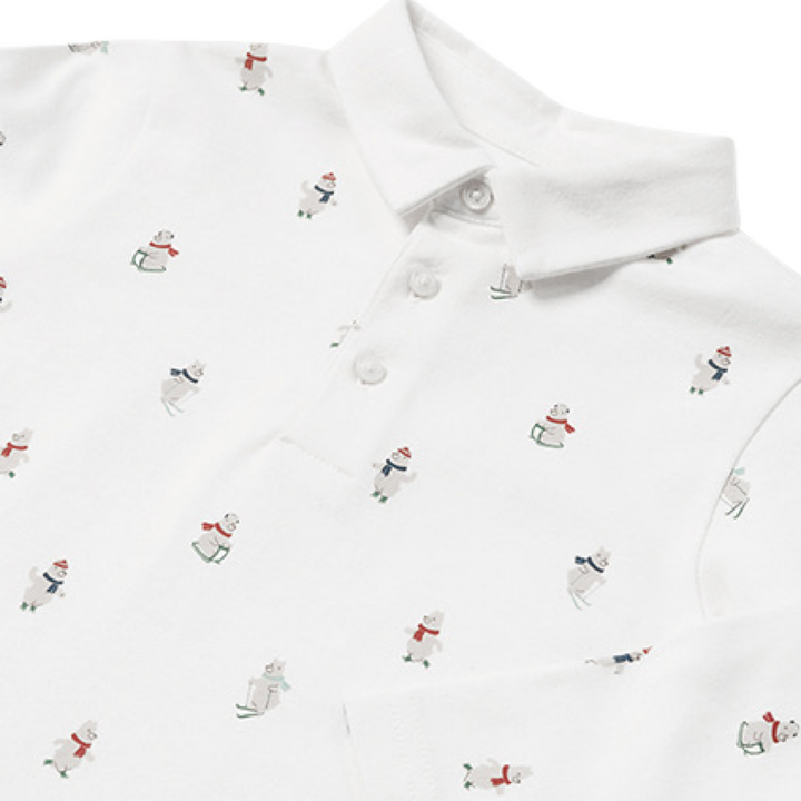 Polar Bear Boys Long Sleeve Polo