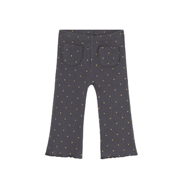 Charcoal Grey with Gold Dots Infant Leggings: 9M, 24M