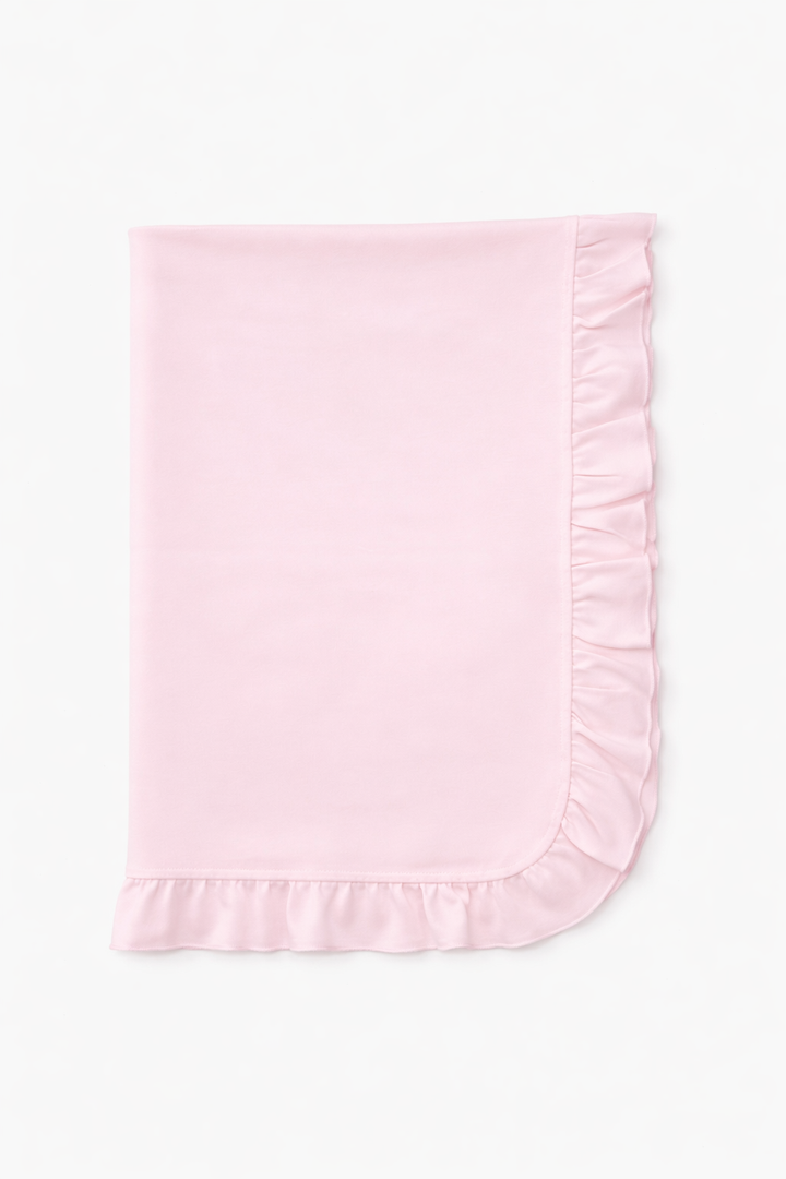 3-Piece Baby Gift Set: Blanket, Burp, Bib | Pearl Pink