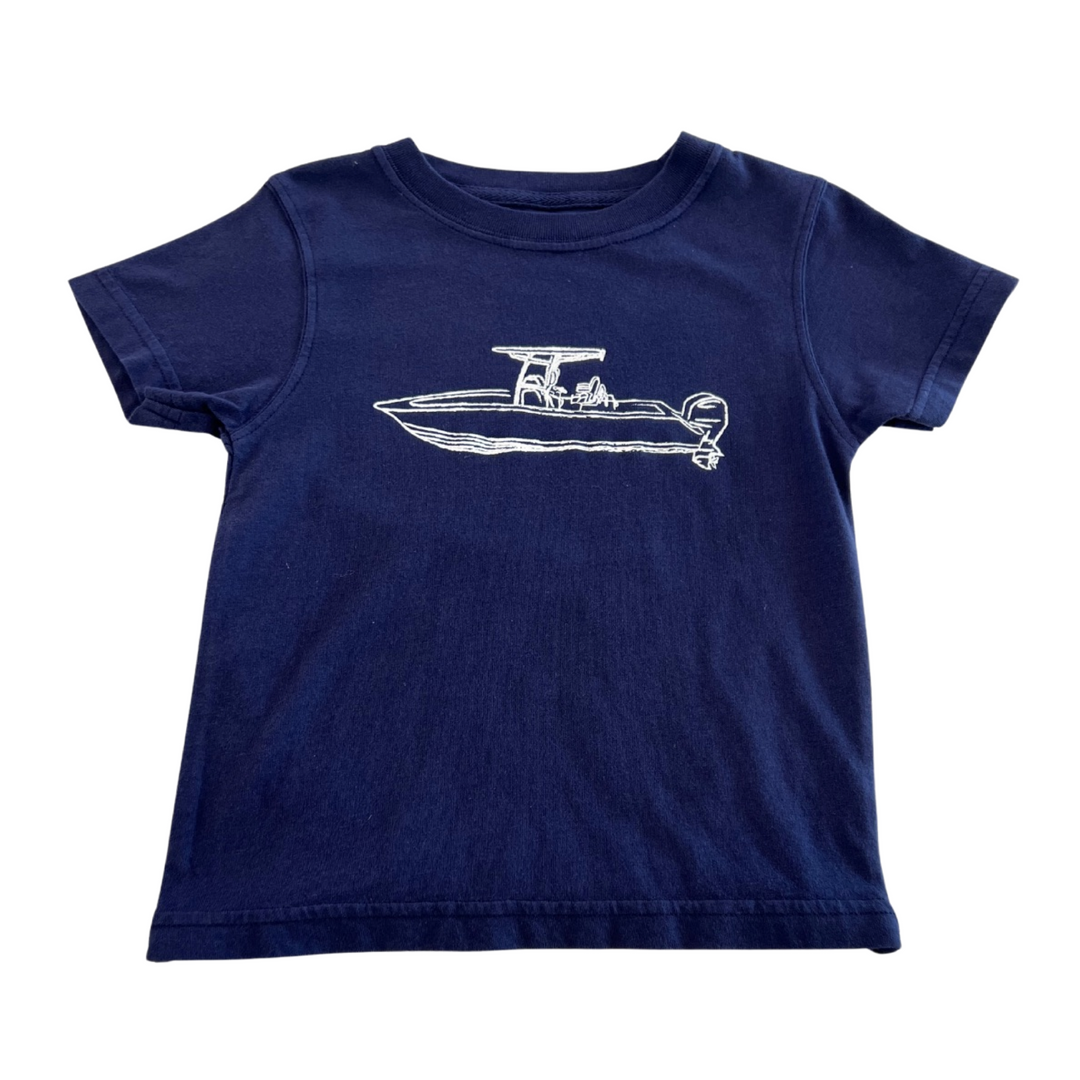 Short Sleeve Boys Center Console Boat: 2T, 6/8