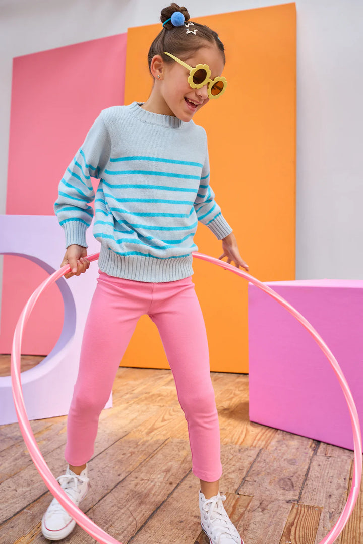 Girls Pink Leggings - Hot Pink