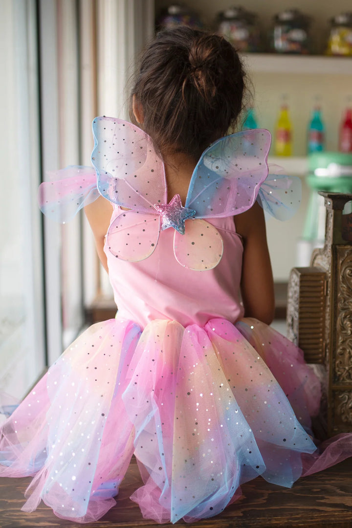 Rainbow Fairy Dress & Wings: 3/4