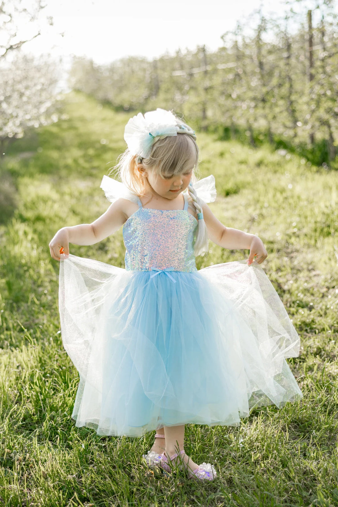 Blue Sequins Princess Dress