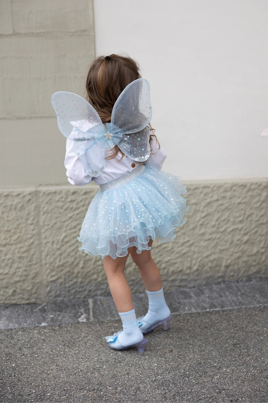 Iridescent Celestrial Fairy Wings, Tutu, Wand: Size 4-6