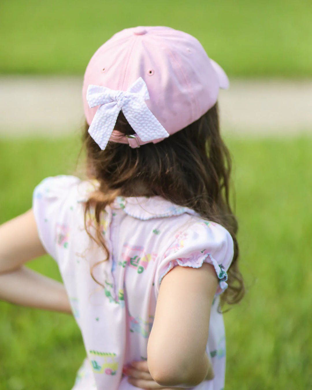 Rainbow Golf Cart Girls Baseball Hat