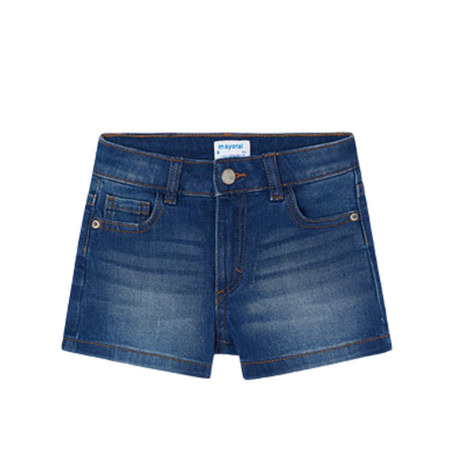 Mayoral Girls Denim Shorts Dark Wash: 2,3,7