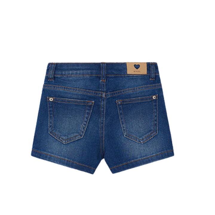 Mayoral Girls Denim Shorts Dark Wash: 2,3,7